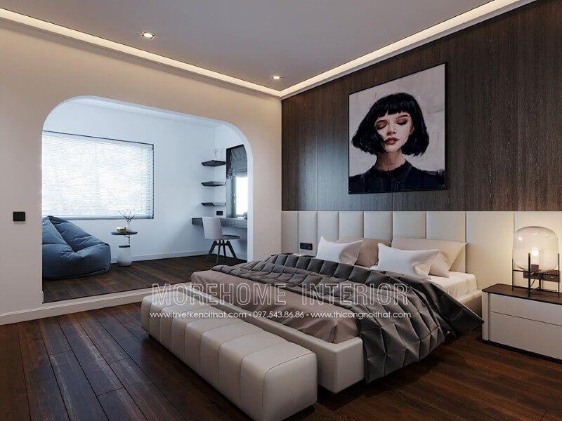 Giường ngủ biệt thự hiện đại Giường ngủ biệt thự hiện đại