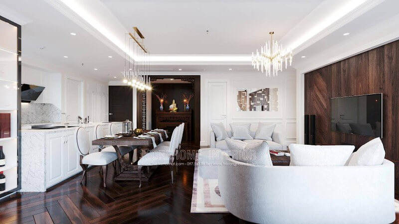 Tủ bếp màu trắng, tủ bếp màu nâu đẹp